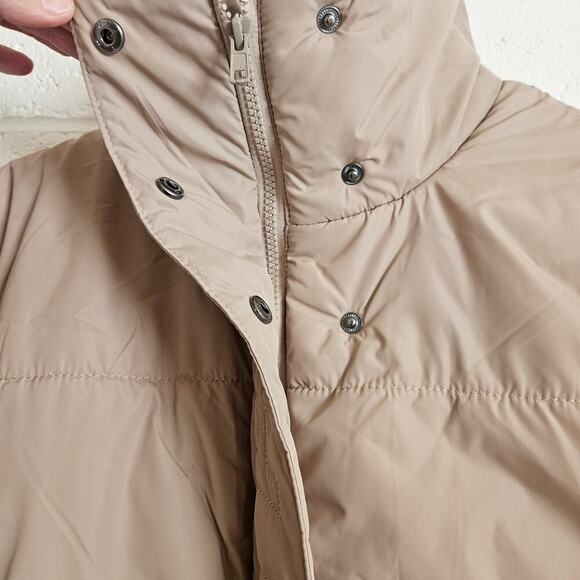 THE FIFTH LABEL Remake Puffer Tan Bomber Jacket Cropped XS - Picture 7 of 14